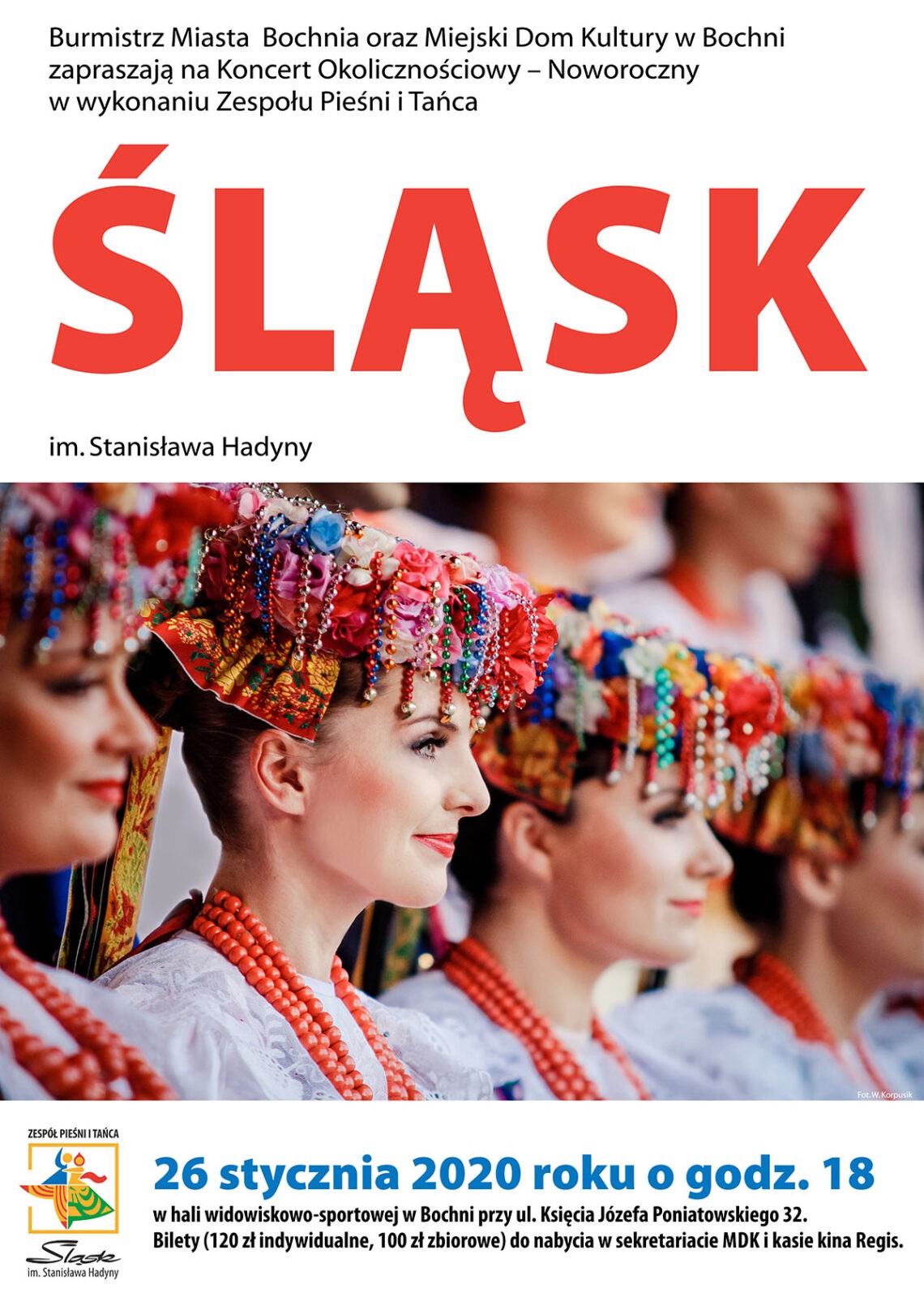 Plakat reklamujący koncert zespołu śląsk