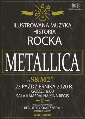 plakat ilustrowaną muzyką historia rocka Metallica