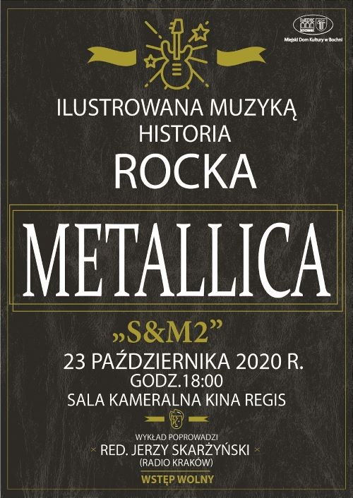 plakat ilustrowaną muzyką historia rocka Metallica