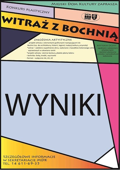 Plakat konkurs "witraż"