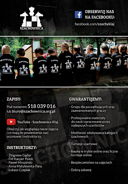 Plakat sekcja szachowa