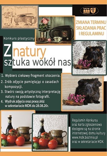 Plakat konkursowy Z natury