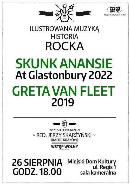 Plakat, historia rocka.