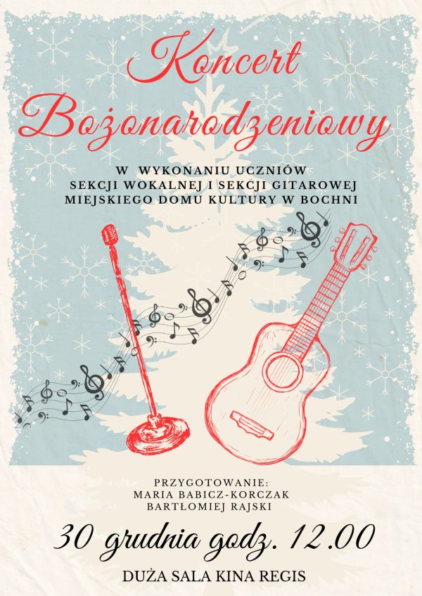 Plakat koncert bożonarodzeniowy 