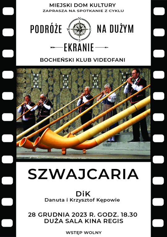 Plakat podróże na dużym ekranie