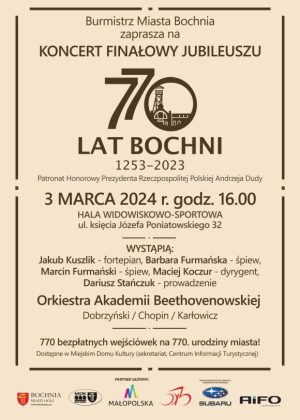 Plakat 770 lecie Bochni media
