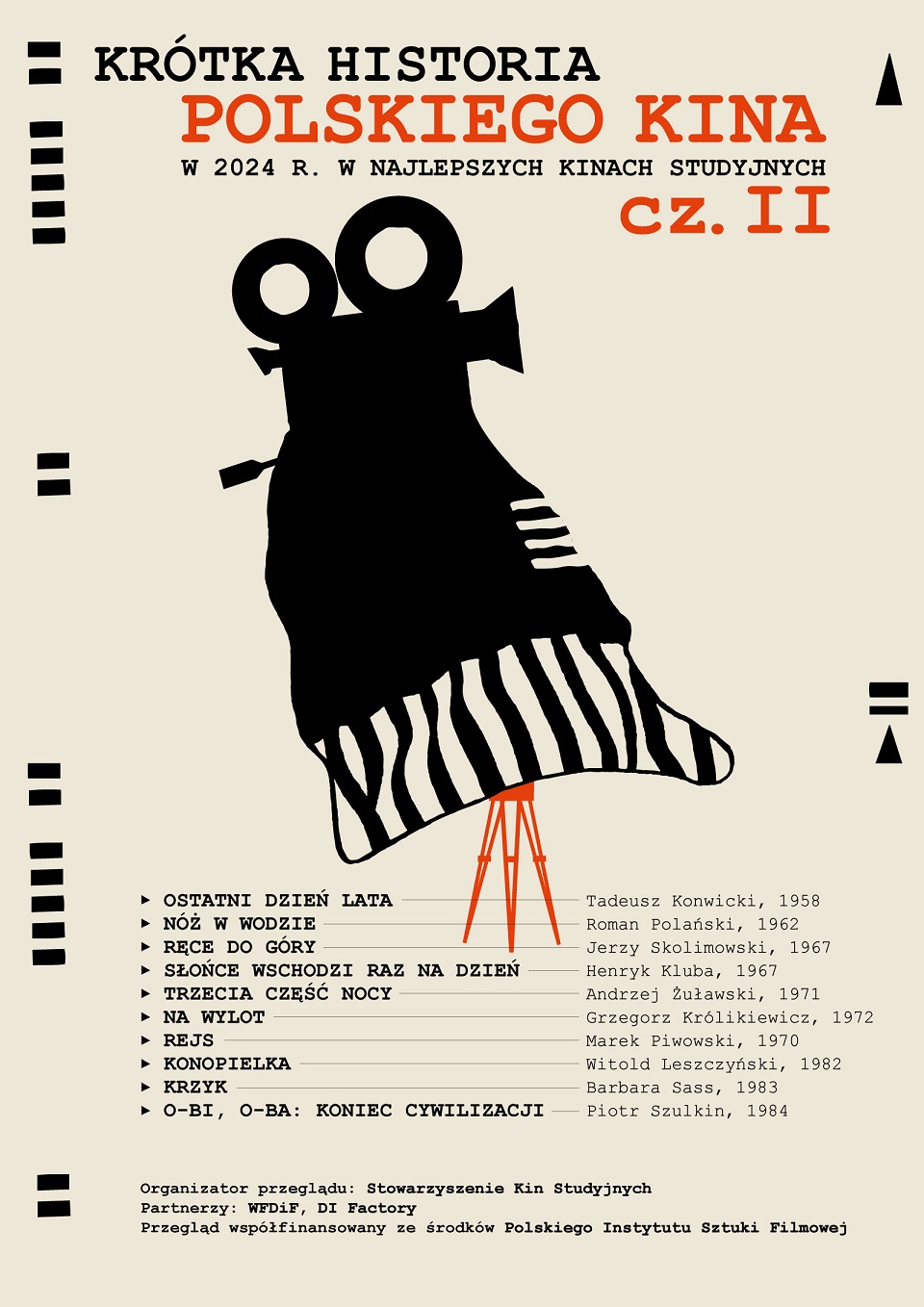 Plakat "krótka historia polskiego kina"