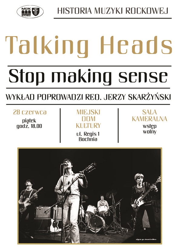 Historia muzyki rockowej Talking Heads Plakat