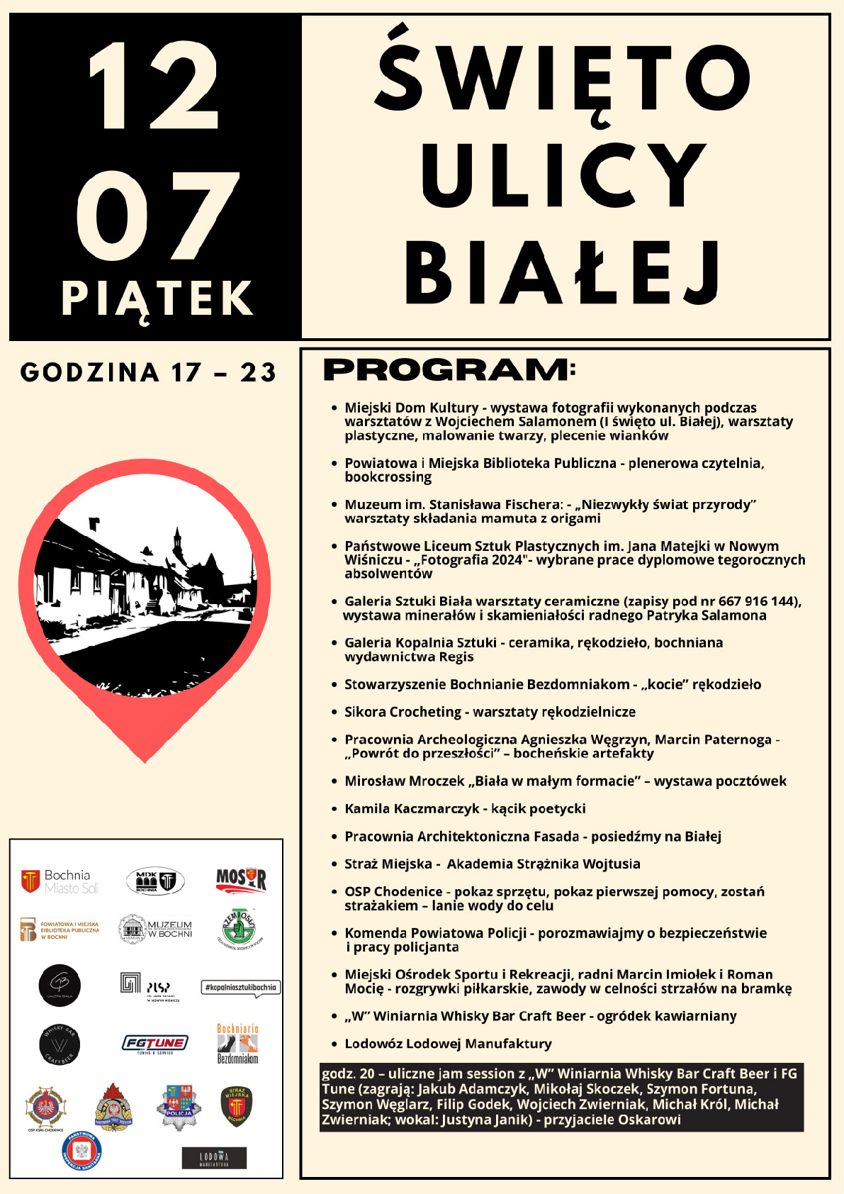 grafika informująca o święcie ul Białej - szczegóły w poście