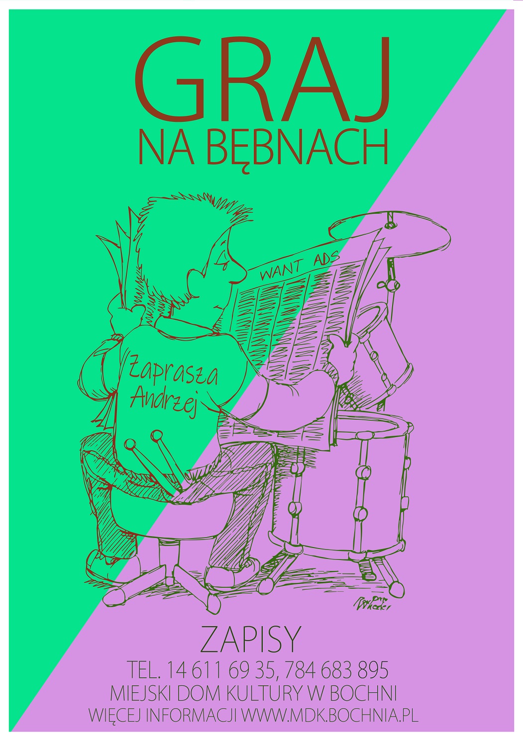 Nauka gry na perkusji u Andrzeja Klimy - zapisy sekretariat MDK
