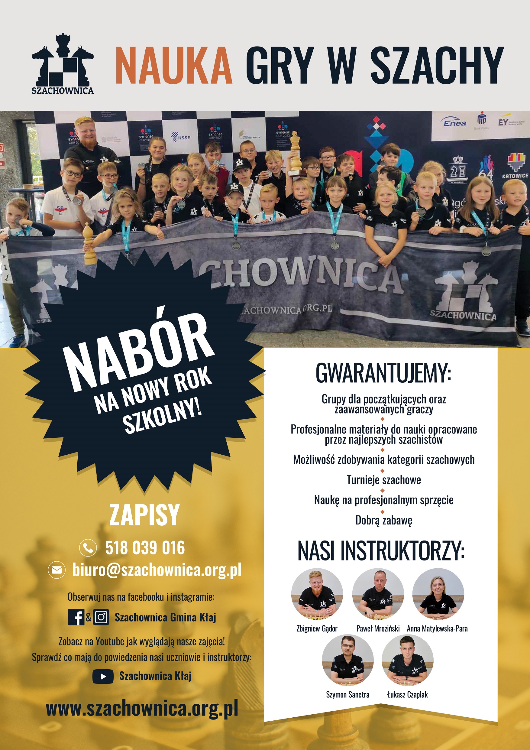 Sekcja szachowa ogłasza nabór - szczegóły w poście