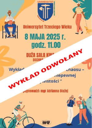 Jutrzejszy wykład w ramach UTW został odwołany