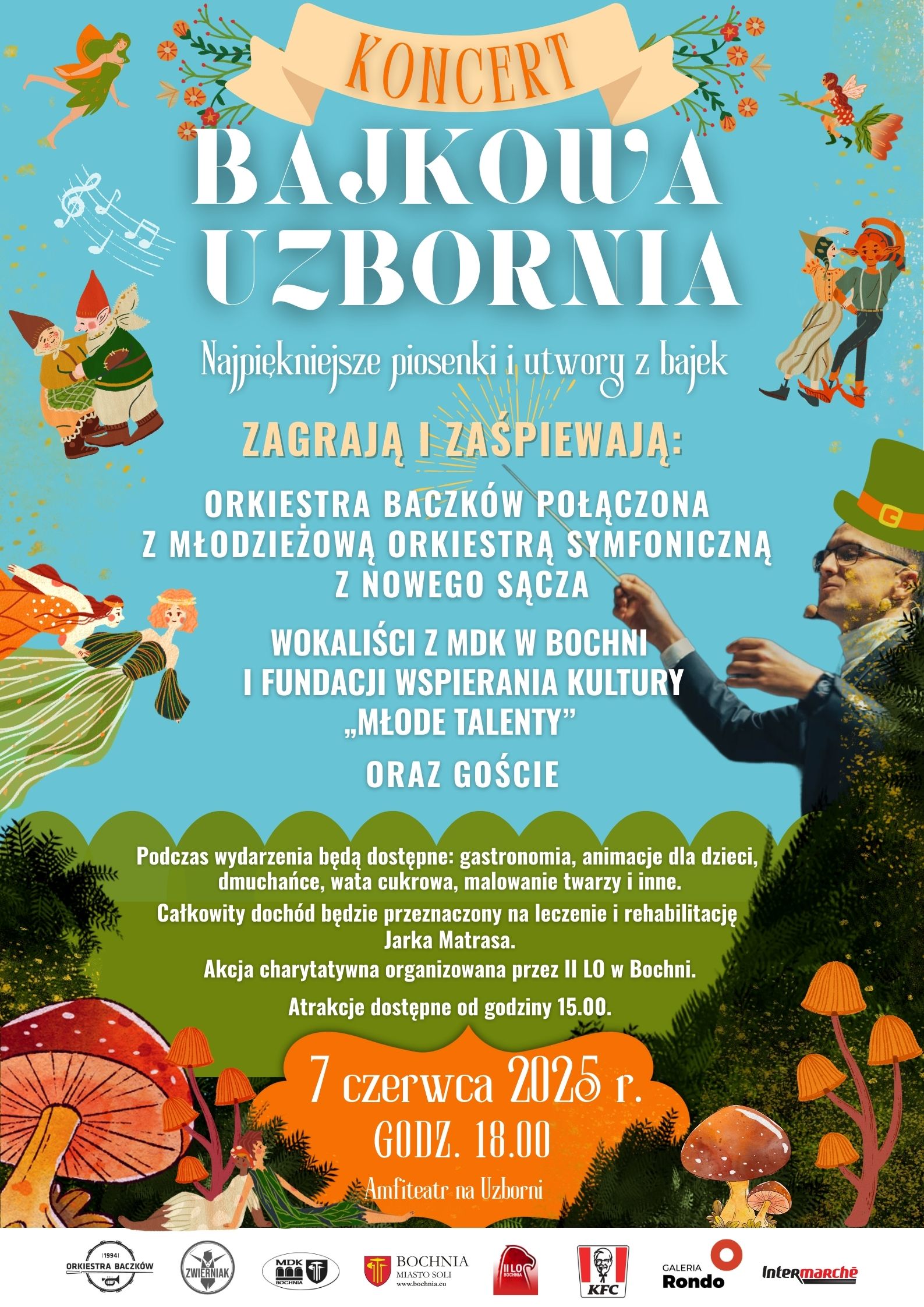 Grafika opisująca koncert Bajkowa Uzbornia - szczegóły w poście
