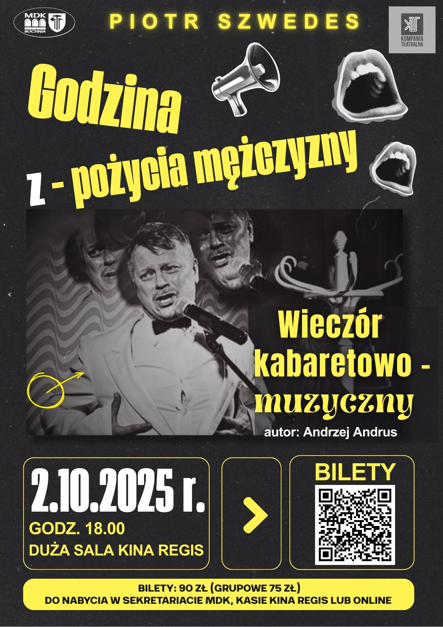 Szwedes plakat nowy (1) Plakat wieczór kabaretowo - muzyczny szczegóły obok