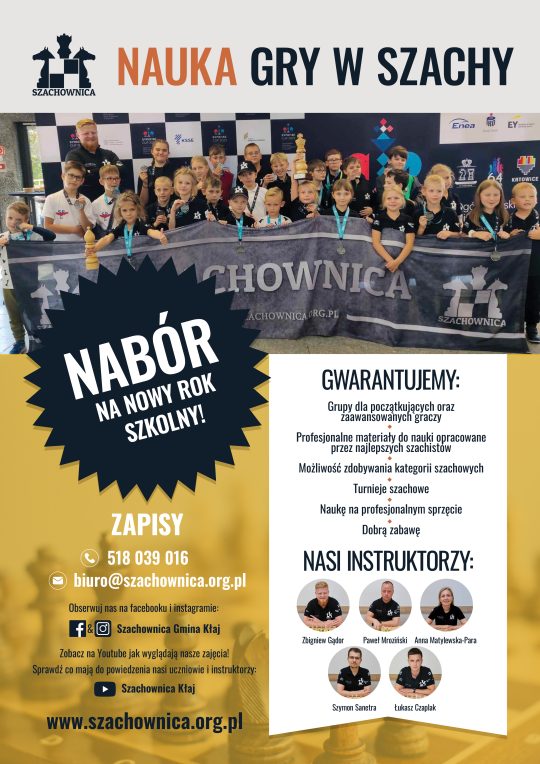 Nabór do sekcji szachowej - szczegóły w poście