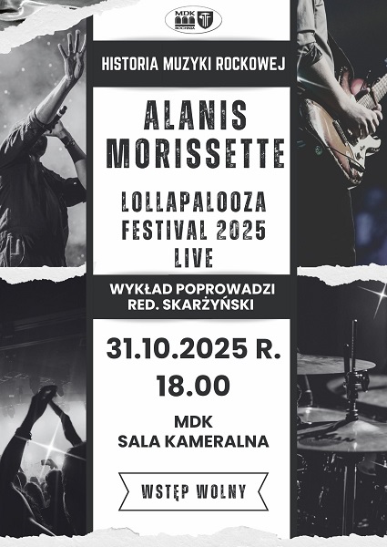Spotkanie z cyklu Ilustrowana muzyką historia rocka: Alanis Morissette - szczegóły w poście
