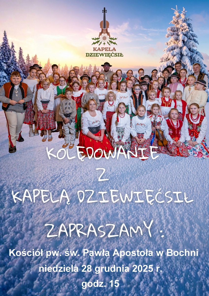 Kolędowanie z kapelą Dziewięcsił szczegóły w poście