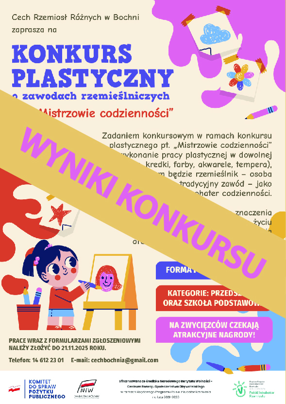 pLAKAT KONKUrs CECH RZEMIOSŁ RÓŻNYCH WYNIKI