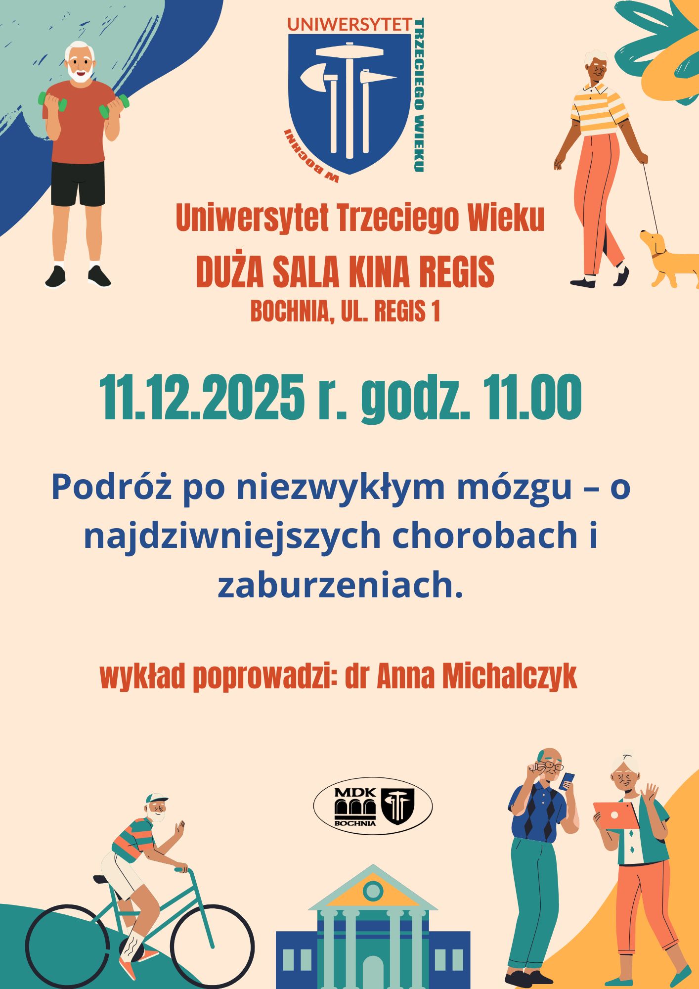 Grudniowy wykład Uniwersytetu trzeciego wieku szczegóły w poście