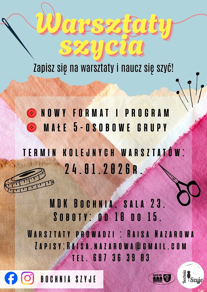 Warsztaty szycia - szczegóły w poście
