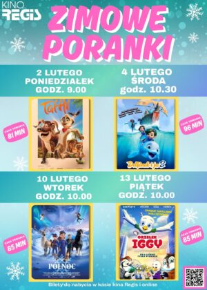 zimowe poranki 2026 w kinie Regis opis w poście