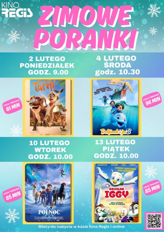 zimowe poranki 2026 w kinie Regis opis w poście