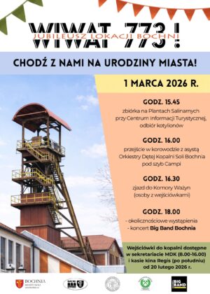 1 marca od godz 15.45 Jubileusz lokacji Bochni - szczegóły w poście