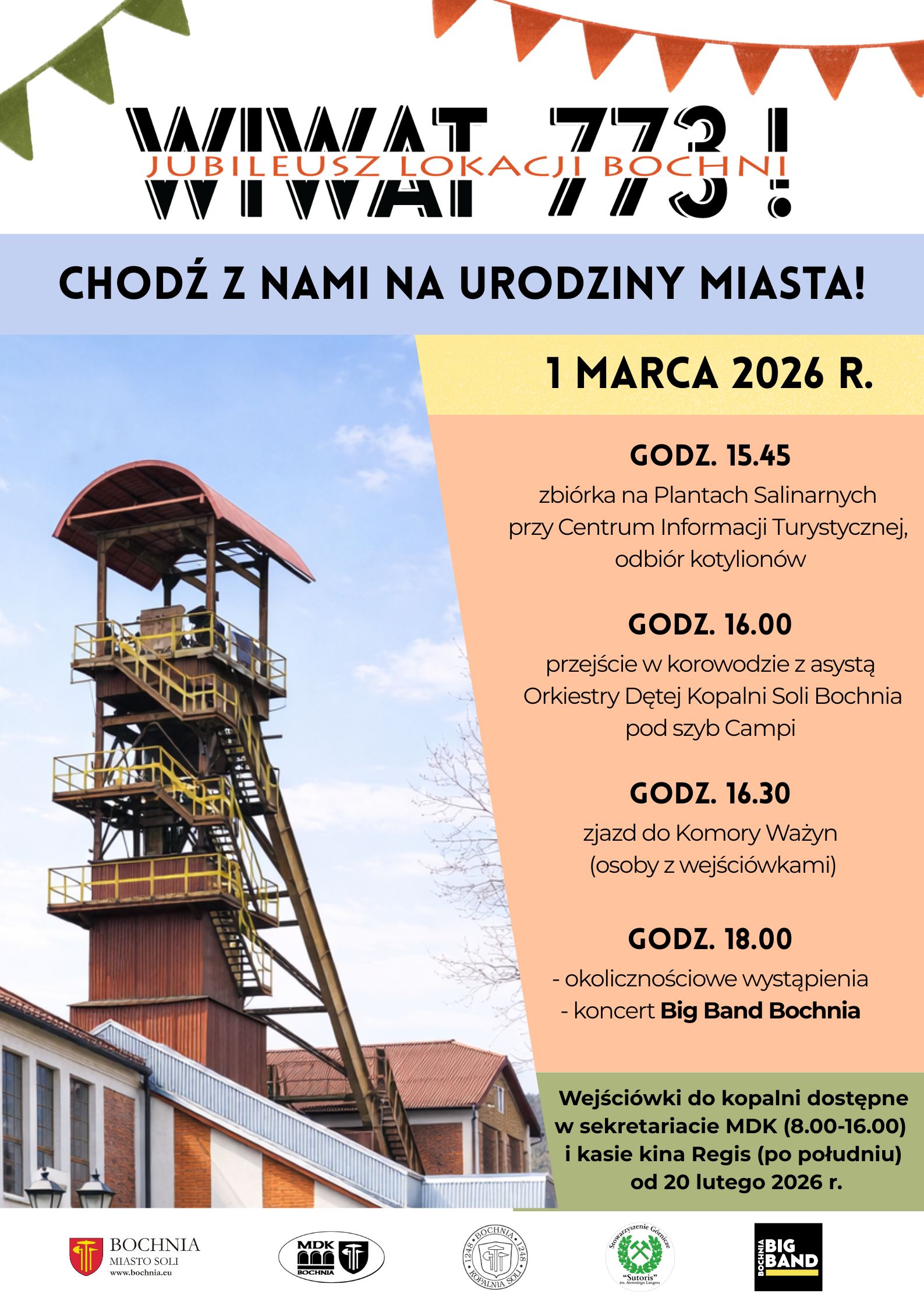 1 marca od godz 15.45 Jubileusz lokacji Bochni - szczegóły w poście