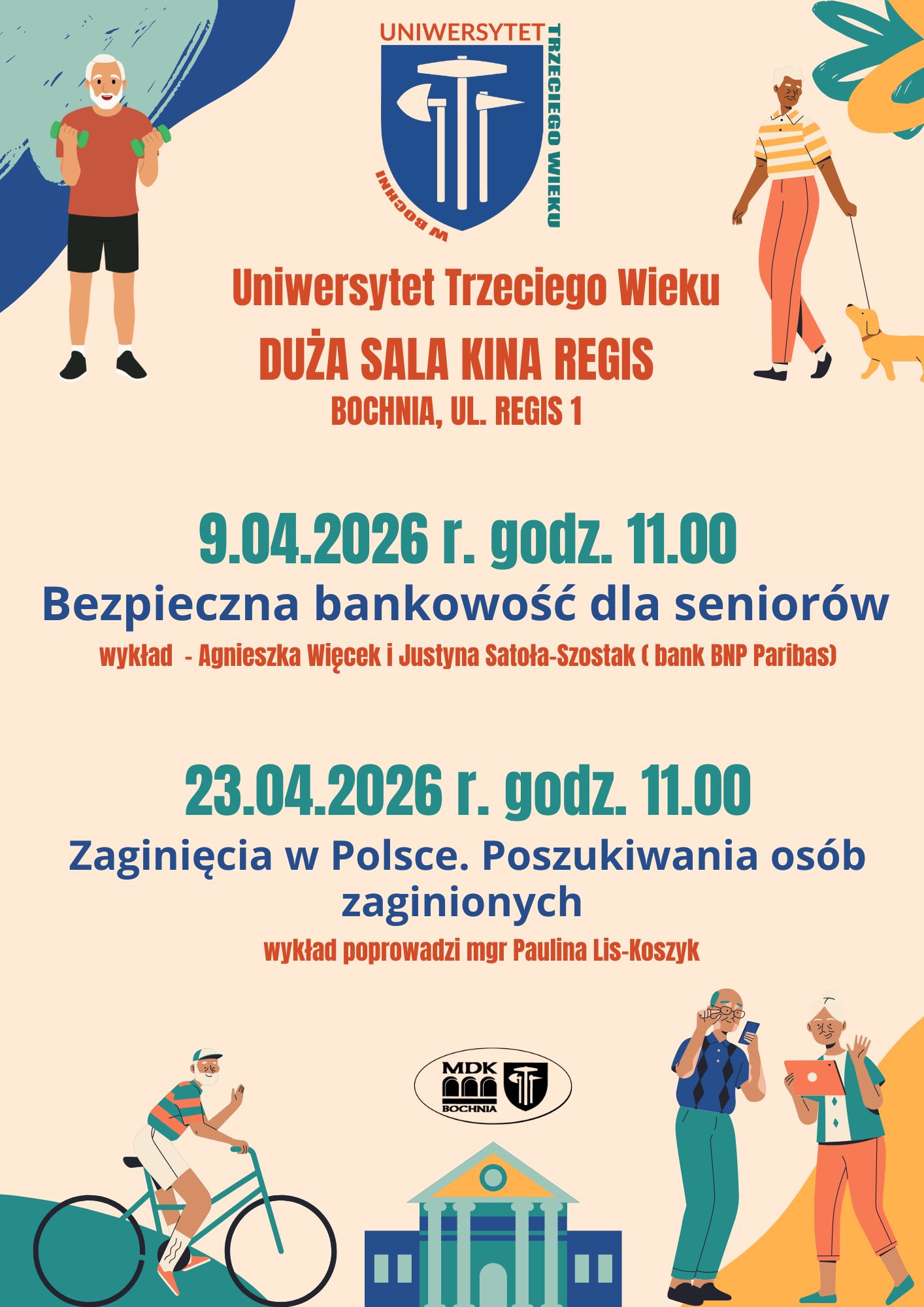 Uniwersytet Trzeciego Wieku kwietniowe wykłady