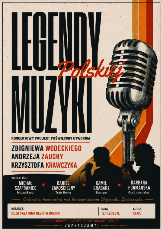 Plakat legendy polskiej muzyki