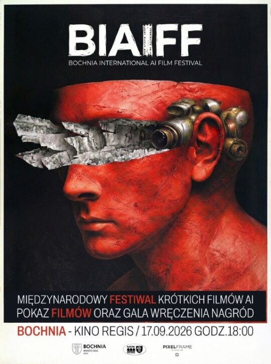 Gala finałowa Bochnia International AI Film Festival 17 września 2026 roku o godz. 18:00 w kinie Regis